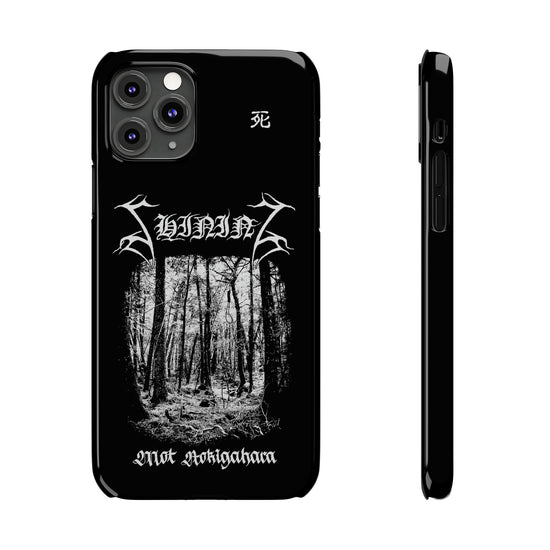 Aokigahara with Japanese DEATH symbol Slim Smartphone Cases